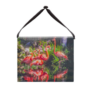 LED Canvas Flamingos