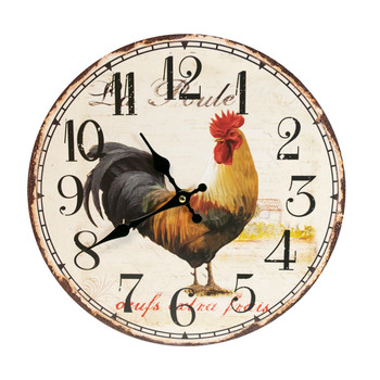 Rooster Clock 13"