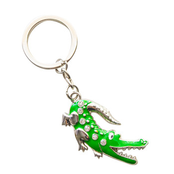 Metal Gator Keychain With Diamond