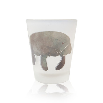 Manatee Shot Glass 2 1/2" x 1 1/2"