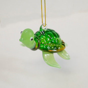 Mini  Green Turtle Ornament 2.5"