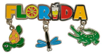 Florida Enamel Turtle Dragon Fly Gator