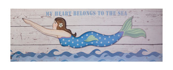 Canvas Mermaid Picture with LED Fiber w/Timer