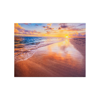 Beach Sunset Canvas with LED Lights  w/Timer