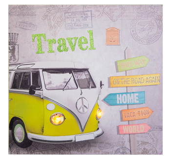 Beach Bus Canvas with LED Lights w/Timer