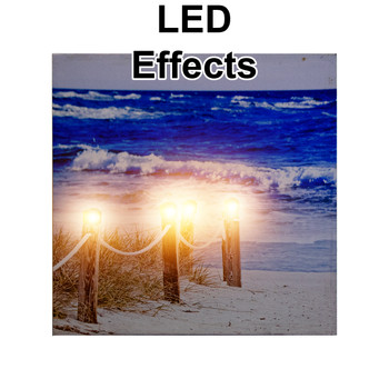 Beach Canvas with LED Lights w/Timer