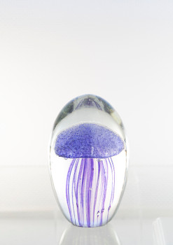 Glass Jellyfish Purple 4 1/4"