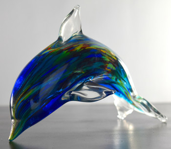 Glass Dolphin 8"