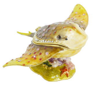 Jeweled Stingray Box 3" Swimming Up