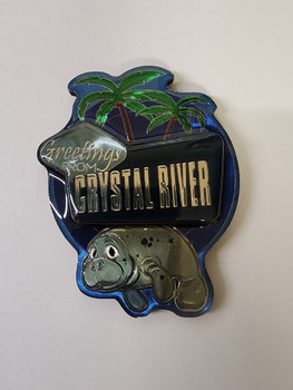 Double Epoxy Foil Manatee Magnet Crystal River