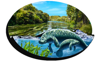 Epoxy Foil Manatee Magnet