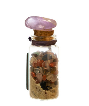 Glass Magnet  w/ Gem stone 3.5"