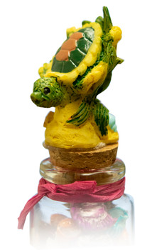 Glass Magnet  w/ Turtle Topper 3.5"