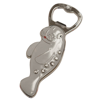 Manatee Bottle Opener Magnet 4"
