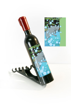 Wine Bottle Opener Manatee-Crystal River 4.5"