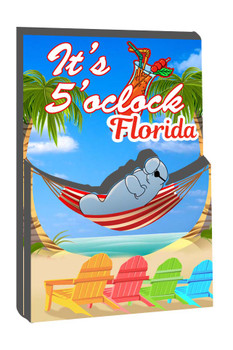 Double Epoxy Foil Manatee Magnet - Florida 3.5"