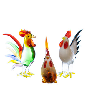 Glass Rooster Mini 2"