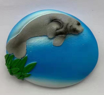 Pebble Manatee Magnet