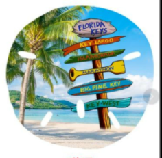 Key West Sign Sand Dollar Magnet-48