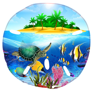 Sea Turtle Sand Dollar Magnet-51