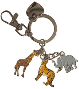 Enamel Zoo Animal Keychain