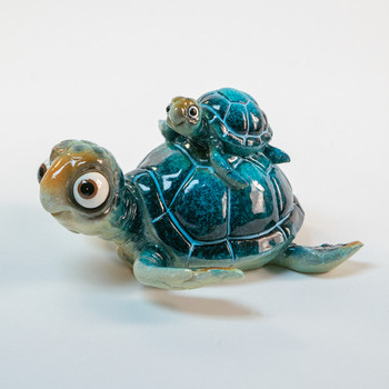 Blue Turtle with Baby H5322