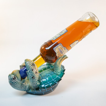Turtle Blue Wine Holder 8"