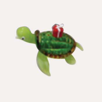Christmas Turtle Glass Mini 3"