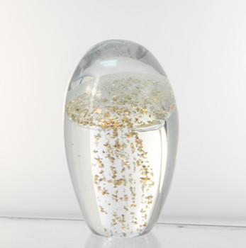 White/Gold Glitter Jellyfish 3 1/2"