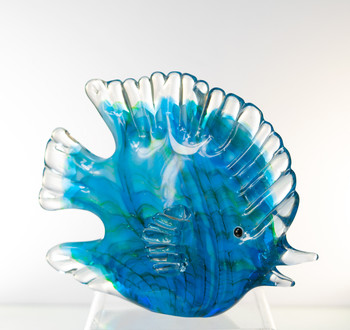 Glass Tropical Blue Fish 5.5"