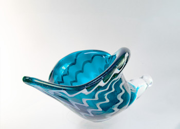 Glass Blue Conch Shell