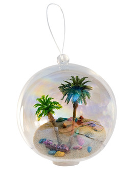 Large Bubble Ornament with Palm inside