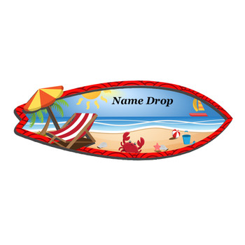 Surfboard Beach Diecut Mag