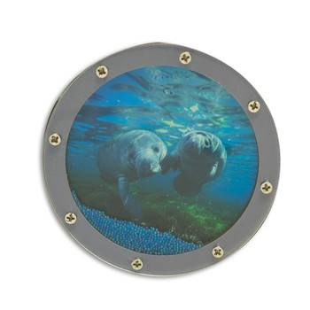 Manatee  Port Hole MDF Magnet