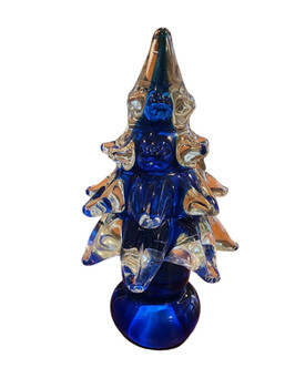 Blue Glass  Christmas Tree