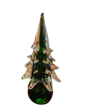 Green Glass Christmas Tree