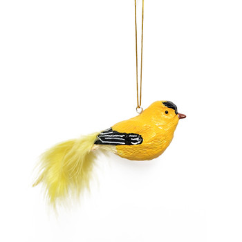 Golden Finch with Feathers