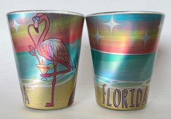 Florida Beach Flamingo Shotglass
