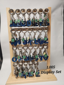 Manatee & Turtle Initial Key Chain Set with Display