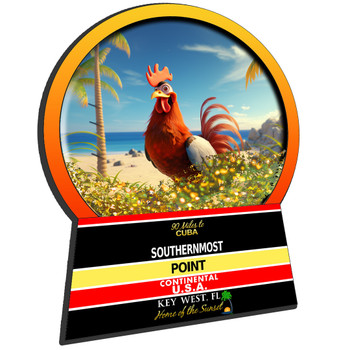 F5264 Snow Globe Magnet Key West