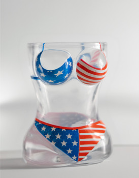 Swimsuit Shot Glass with USA Flag