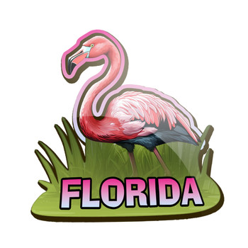 Foil 3D Magnet Florida Castle