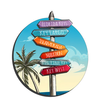 FD5046 3D Foil Florida Keys Magnet