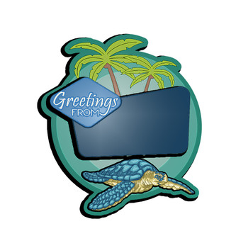 5028 Sea Turtle Foil Magnet