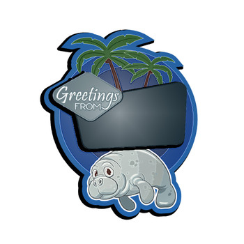 5030 Sea Manatee Foil Magnet