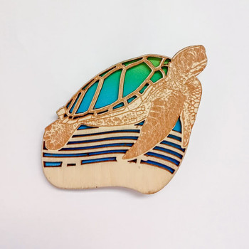 5270 Wood Magnet Turtle