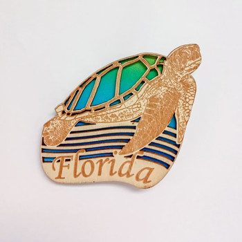 5270 Wood Magnet Turtle FL
