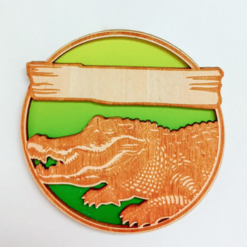 5274 Wood Magnet Alligator