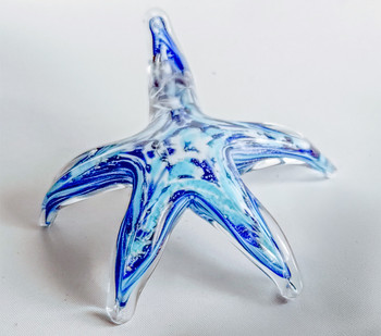 371 Glass Starfish Blue 5.5"