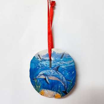 59 Sand Dollar Ornament Dolphin